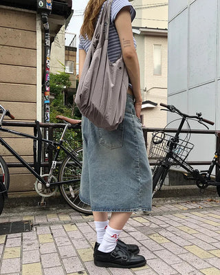 Eyelet Round Nylon Bag
