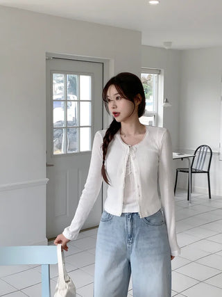 Cotton ribbon lace sleeveless top
