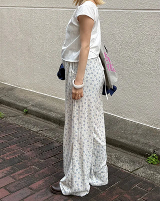 Flower Rib Easy Pants