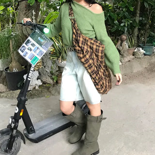 3-way Big Check Shoulder Bag
