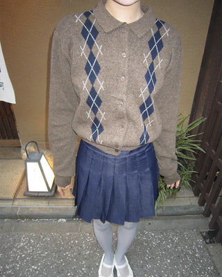 Simple pleated mini skirt