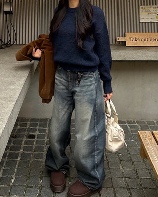 Wool round knit