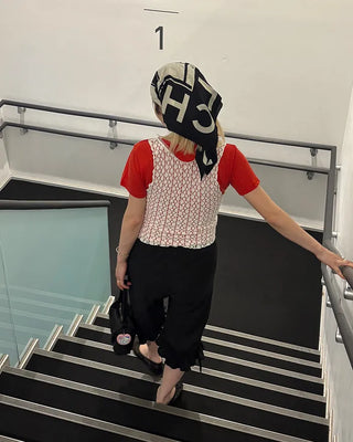 Big Pattern Dot Frill Hem Half Pants