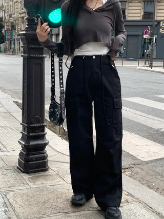 Cotton string cargo pants (3 colors)