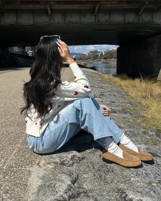 Whiskered Wash Wide Denim Pants