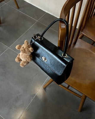 Flap Lock Square Tote Bag