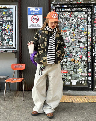 (Unisex) Double Knee Carpenter Balloon Pants