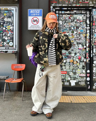(Unisex) Double Knee Carpenter Balloon Pants