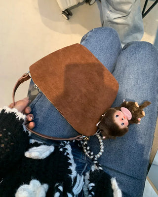 Simple suede bag