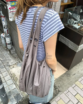 Eyelet Round Nylon Bag