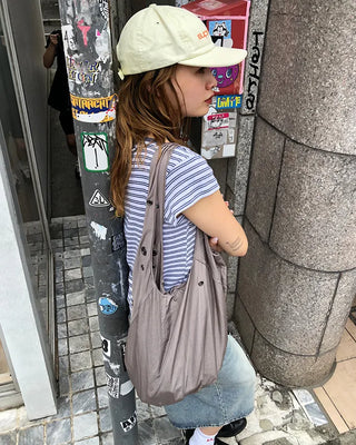 Eyelet Round Nylon Bag