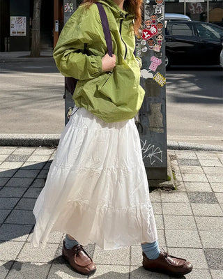 Tiered long skirt