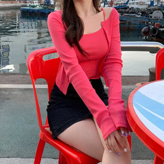 Semi-A-line mini skirt (2 colors)