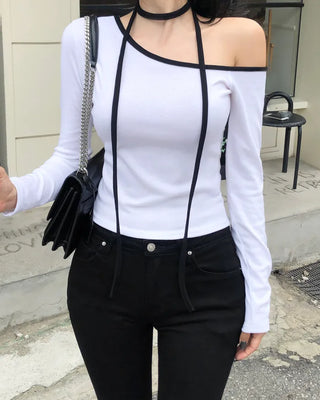 [set] Two-tone tie & T-shirt set
