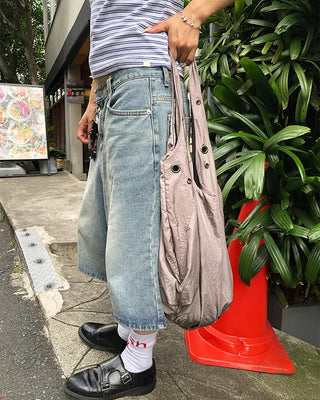 Eyelet Round Nylon Bag