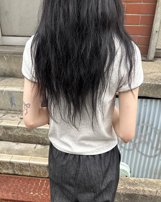 Two-tone ringer neck T-shirt