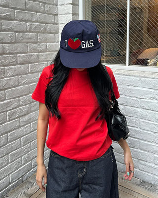 Round neck simple cotton half T-shirt