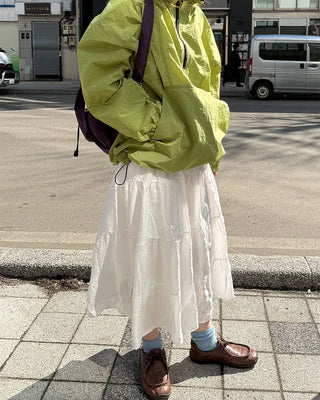 Tiered long skirt