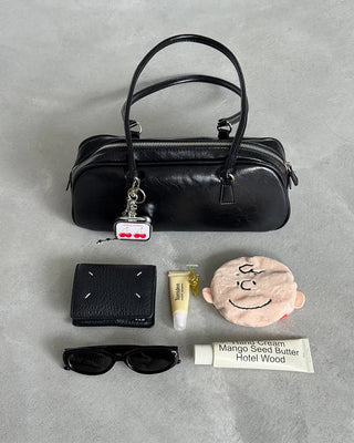 Oval long shoulder bag