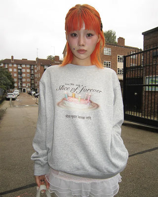 [1st Re-release] (ORIGINAL) Sweet Cake Brushed Fleece Sweatshirt