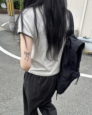 Two-tone ringer neck T-shirt