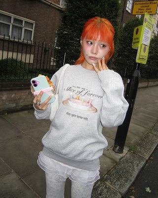 [1st Re-release] (ORIGINAL) Sweet Cake Brushed Fleece Sweatshirt