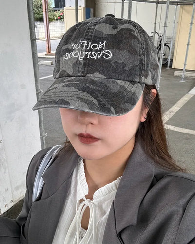 Lettering military pattern cap