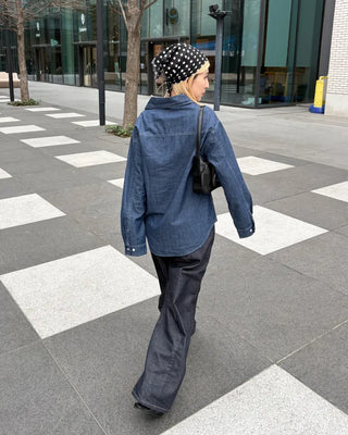 Simple polka dot cotton scarf