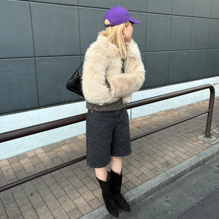 Suede pointed-toe half boots