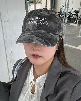 Lettering military pattern cap