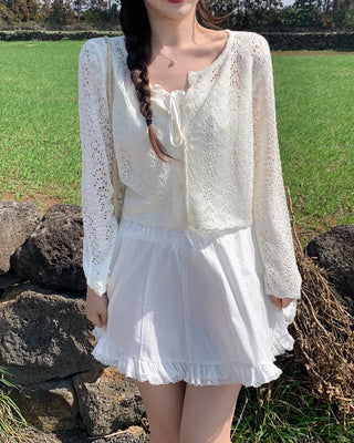 [Adjustable Straps] Lace Ribbon Camisole Dress