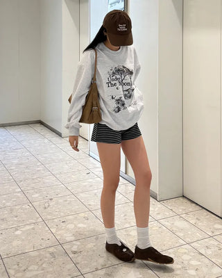 Wood print oversized sweatshirt