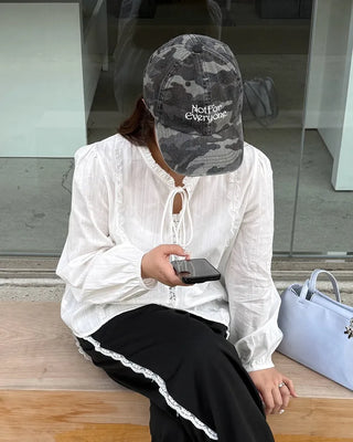 Lettering military pattern cap