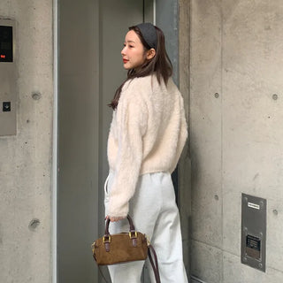 Suede mini bag