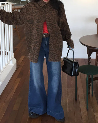 (Unisex) Leopard Half Coat