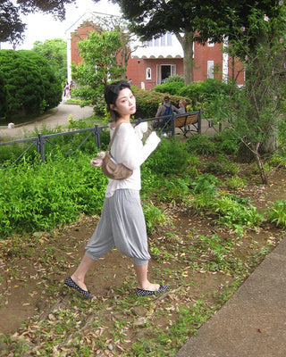 Summer Cropped Easy Sarouel Pants