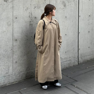 Oversized single trench coat