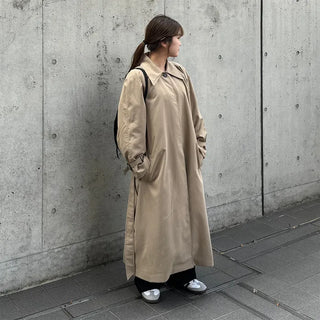 Oversized single trench coat