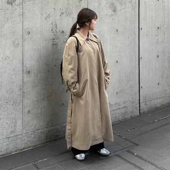 Oversized single trench coat