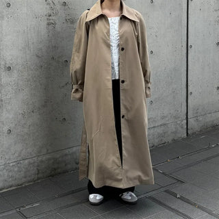 Oversized single trench coat