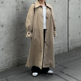 Oversized single trench coat