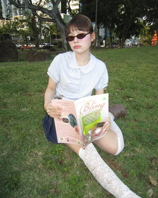 Flower lace sheer knee-high socks
