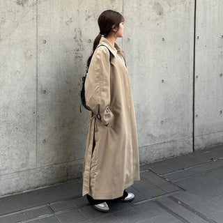 Oversized single trench coat