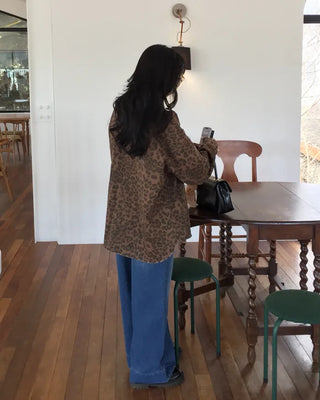 (Unisex) Leopard Half Coat