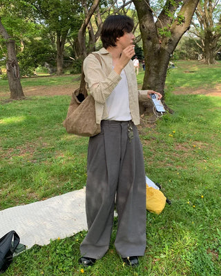 Checked cropped shirt