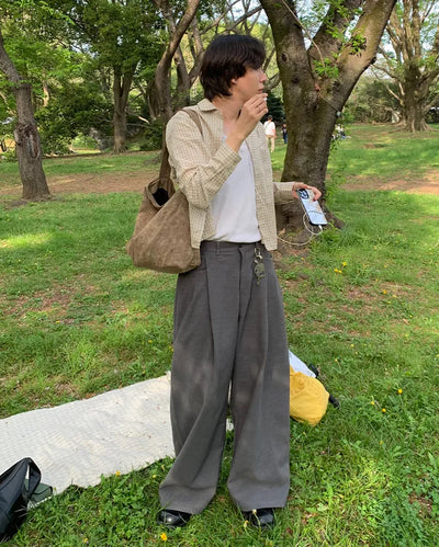 (Unisex) Pintuck Balloon Slacks