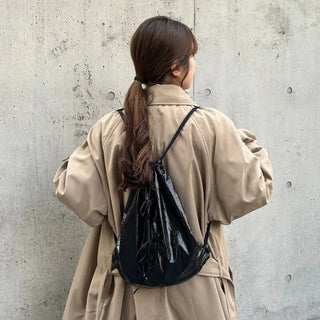 Glossy Ribbon String Shoulder Bag