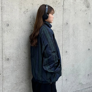 (Unisex) 2-way String Check Blouson