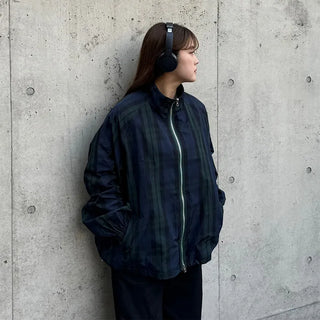 (Unisex) 2-way String Check Blouson
