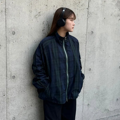 (Unisex) 2-way String Check Blouson